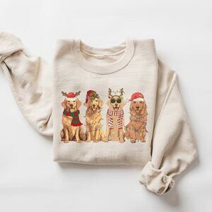 Golden Retriever Christmas Sweatshirt Dog Christmas Sweatshirt 90